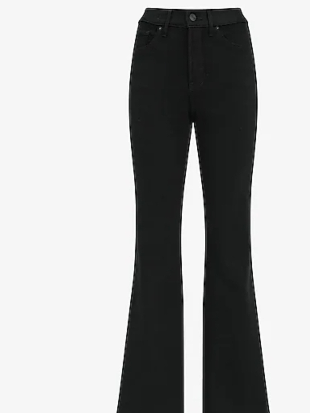 Express  Stay Black High-Rise Flare Jeans